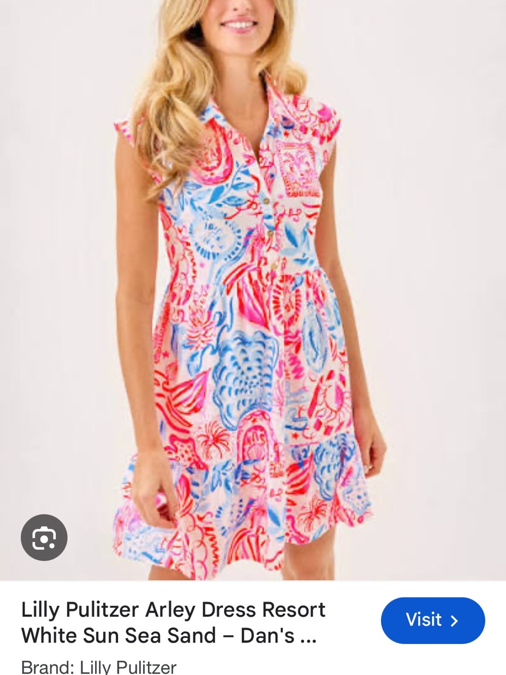 Lilly Pulitzer Arley Resort Dress White Sun Sea Sand. Size XL.